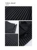 Women's A-Line Pleated Wool Skirt In Dark Gray - Retro College Style, High Waist, Plus Size, Slimming for Spring 2026