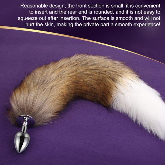 Yousheng Anal Plug Nice-looking Fluffy Metal Artificial Fox Tail Exotic Accessories Butt Plug Adult Product