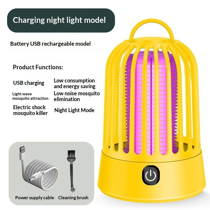 Electric Portable Mosquito Zapper With 360 Degree Uv Attraction Perfect For Home Bedroom Camping Use