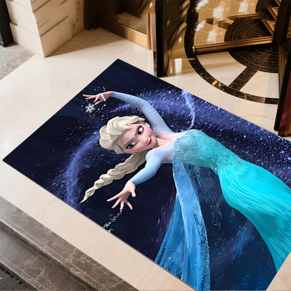 Elsa's Magical Ice Garden Area Rug Design for Game Room Foyer Living Rooms Kitchen Antislip Carpet Office home decor Wedding Party Gift
