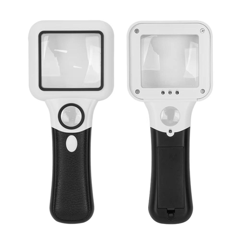 

UV Lamp Illuminated Magnifying Glass with LED Lights Handheld Magnifier 5X 45X