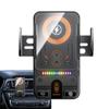 Car Air Vent Electric Rotating Opening Closing Phone Holder Fast Charging 15W Wireless Charger Dua L Coil RGB Light Smart Phones