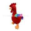 Tri-Color Rooster Plush Squeaky Rope Knot Toy for Dogs and Cats, Chew-Resistant Teething Dental Cleaning Interactive Pet Toy