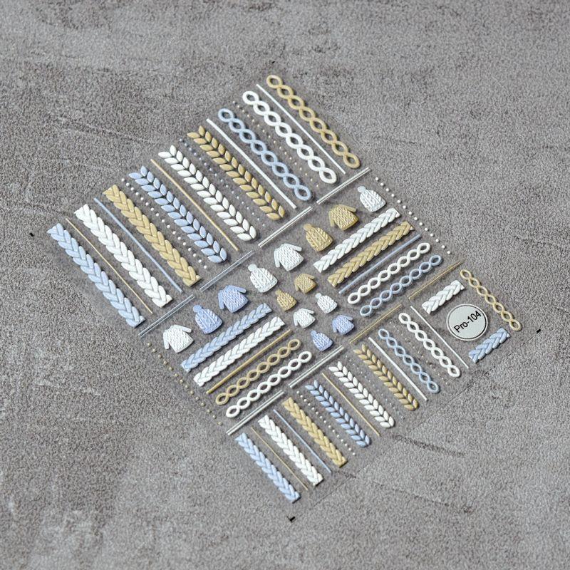 

Ji Ji Colorized Sweater Pattern Nail Sticker Tomoni Embossed Japanese Style 5D Nail Sticker Christmas Nail Ornament Orange Sweater 104