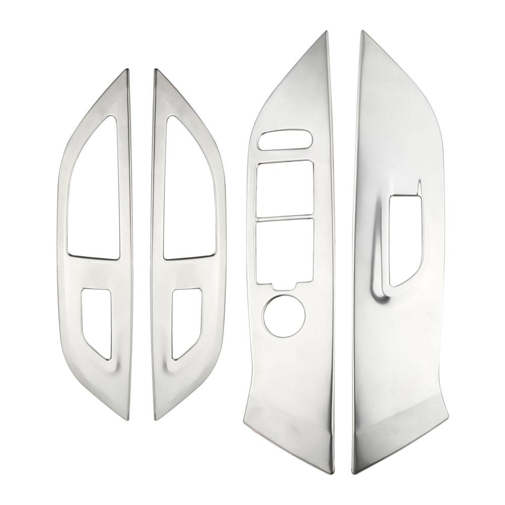 4pcs Armrest Window Rise Lift Control Switch Panel Cover for Peugeot 2008 2020 - 2022 LHD Door Lock Decoration Trim Accessories LHD