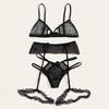 Women Lingerie Sets Porno Lace Sexy Lingerie Transparent Bra+Thong Set Underwear