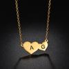 Atoztide Personalized Custom Name Necklaces for Women Double Initials Letters Pendant Stainless Steel Link Chain Jewelry Gift