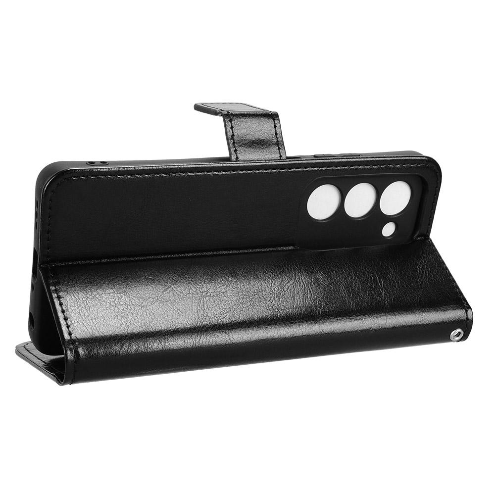 For Oppo A5 5G/Oppo A5 4G PU Leather Case with Strap Crazy Horse Texture Phone Wallet Cover