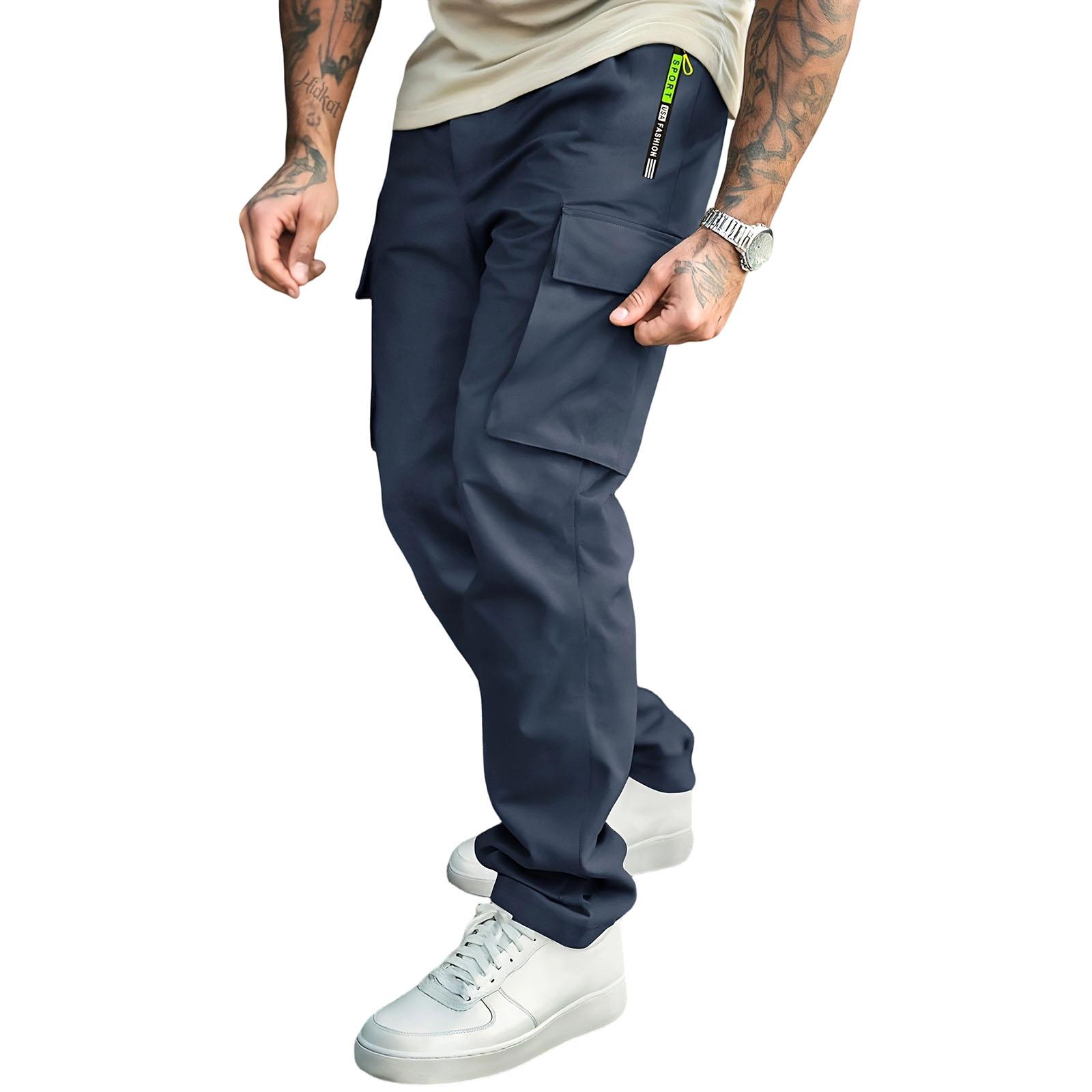 

Men s Outdoor Leisure Loose Breathable Trousers M синій