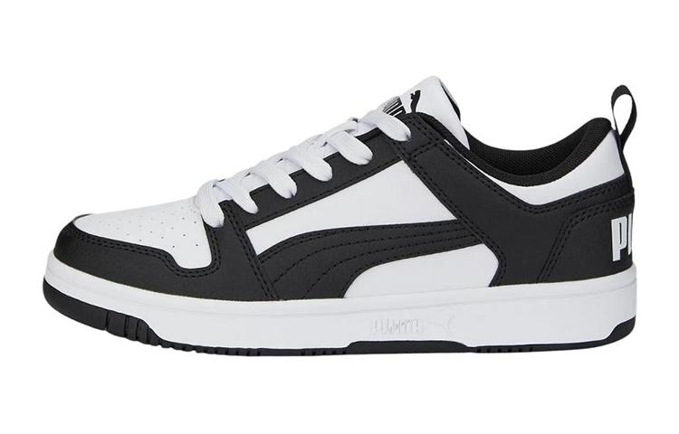 PUMA Rebound Layup Low top Скейтбордические кроссовки Черно-белые Подростковые 370490-16 38