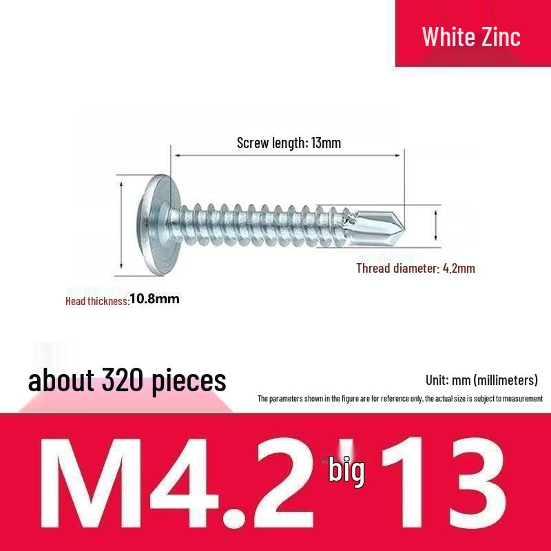 Phillips Head Self-Tapping Drill Tail Metal Screw for Color Steel Tile
