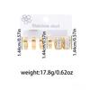 Stainless Steel Circular Zircon 6 Pieces Earrings For Women Men Temperament Simple Personality Jewelry Gifts Daily