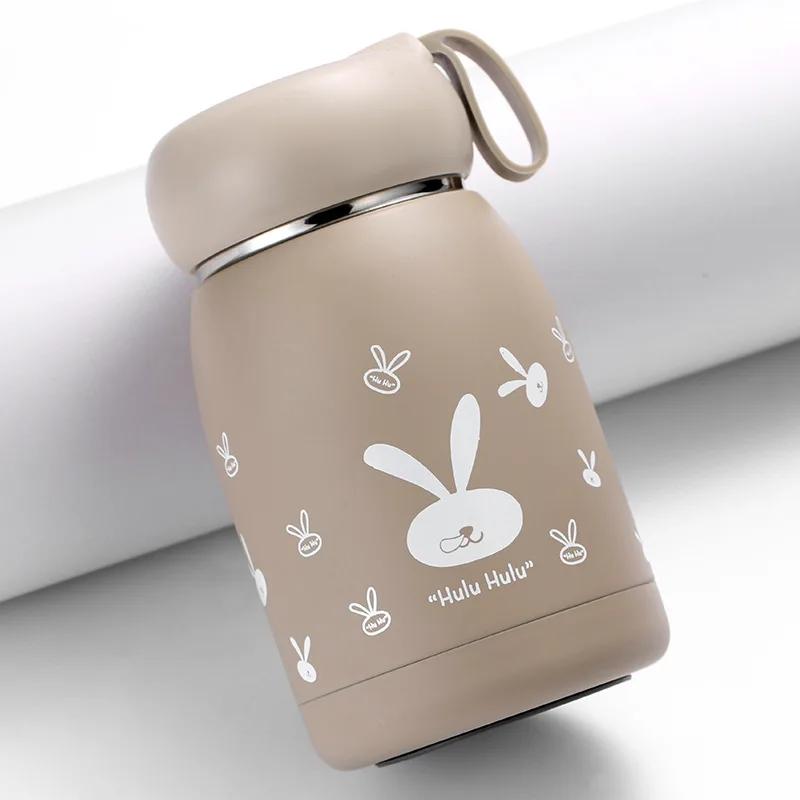 Taza Termo Mini Pequeña y Linda Portátil de Bolsillo Taza Térmica de Agua con Barriga Acero Inoxidable Taza Aislante Frascos de Vacío para Niñas Niño