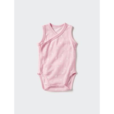 Japan Cotton Mesh Bodysuit Sleeveless Front Opening
