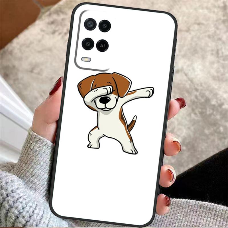 The Beagles Funny Cartoon Dog Case For OPPO A96 A76 A16 A98 A78 A58 A18 A15 A17 A77 A5 A9 A74 A94 A52 A72 A53S A54S A57S
