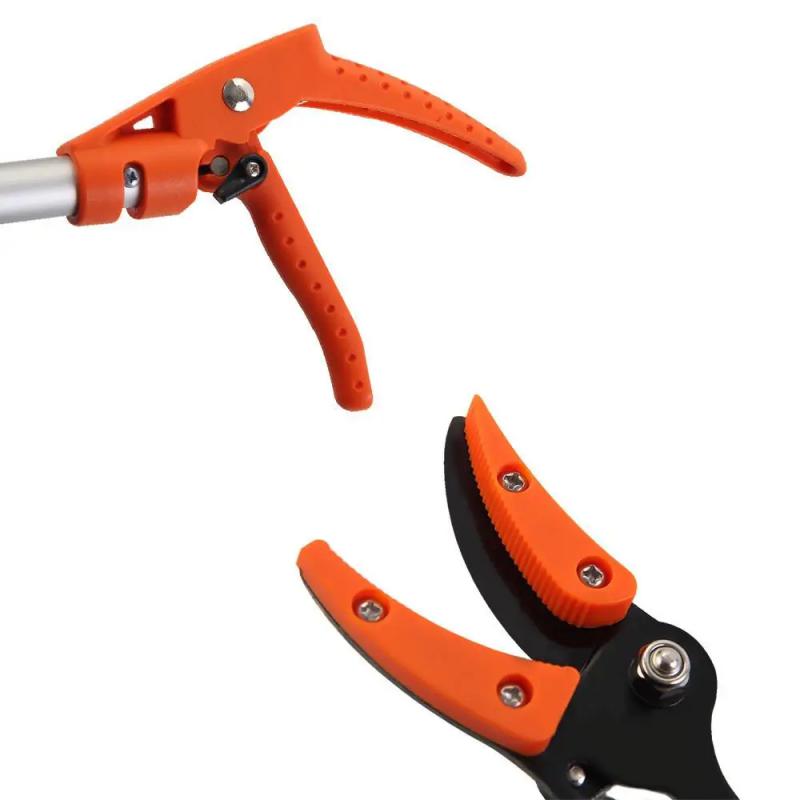 0.6-2M Extra Long Telescopic Pruning Fruit Picker Hold Bypass Pruner Max Cutting 1/2 Inch Tree Cutter Garden Tools Fruit Catcher