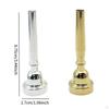 2 Pieces 3C Trumpet Mouthpieces Set Replacement Quality Sound Portable Wind Instrument Spare Parts