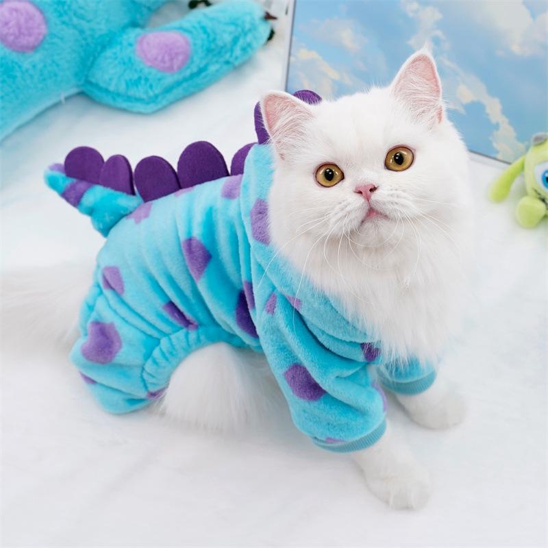 Four-Legged Flannel Costume for Medium Dogs and Cats - Autumn/Winter Pet Apparel