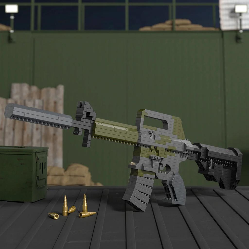 Building Blocks Toy Gun Sets Army Weapon Submachine Assembly DIY Bricks Kids Education Toys Model Holiday Gifts