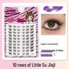 10-Row Autumn Leaf & Sunflower Faux Eyelashes - Flat, Glue-Free