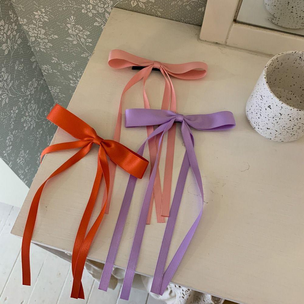 

Bowknot Hair Clips Princess Hairpins Ribbon Women Hair Clips Korean Duckbill Clips Bow Hairpins