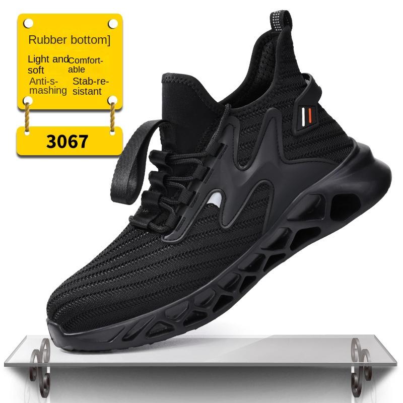 Schuhe Bruchfest Durchstichfest Atmungsaktiv Stahlkappenschuhe High Top Bequem Weiche Sohle Sicherheitsschuhe