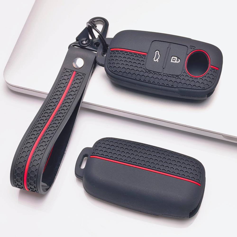 Silicone Key Cover for Toyota Raize Yaris Ativ Yaris Cross Veloz Avanza Rush Wigo Daihatsu Rocky Honeycomb Texture Anti Scratch Car Remote Key Sleeve