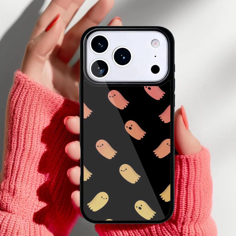 Ghost Cute Horror Phone Case for iPhone 17 16 15 14 13 Pro Max Back Cover for 12 11 Pro Coque