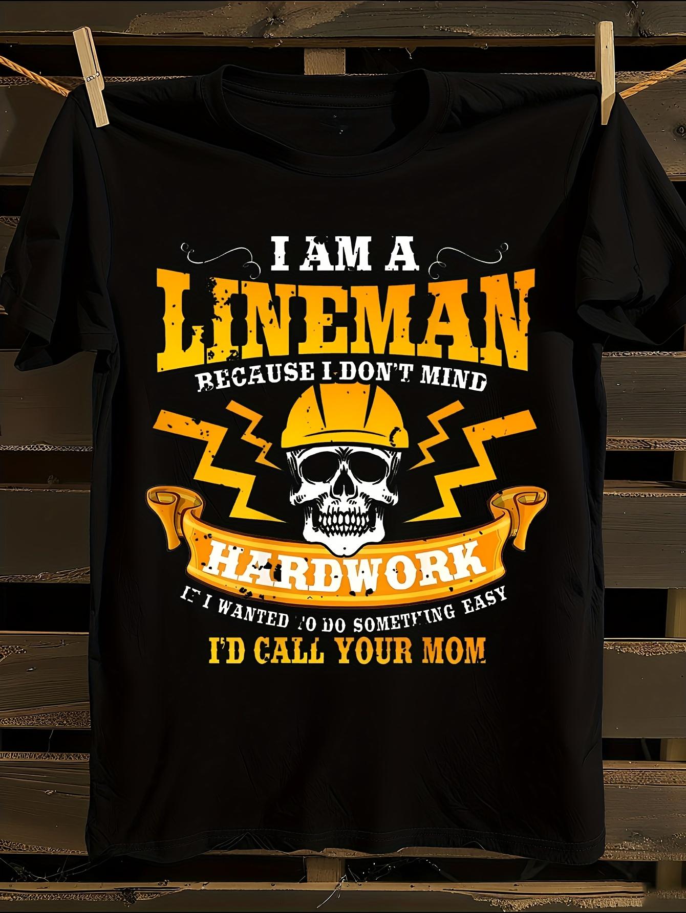 Funny Lineman Graphic Tshirt XL