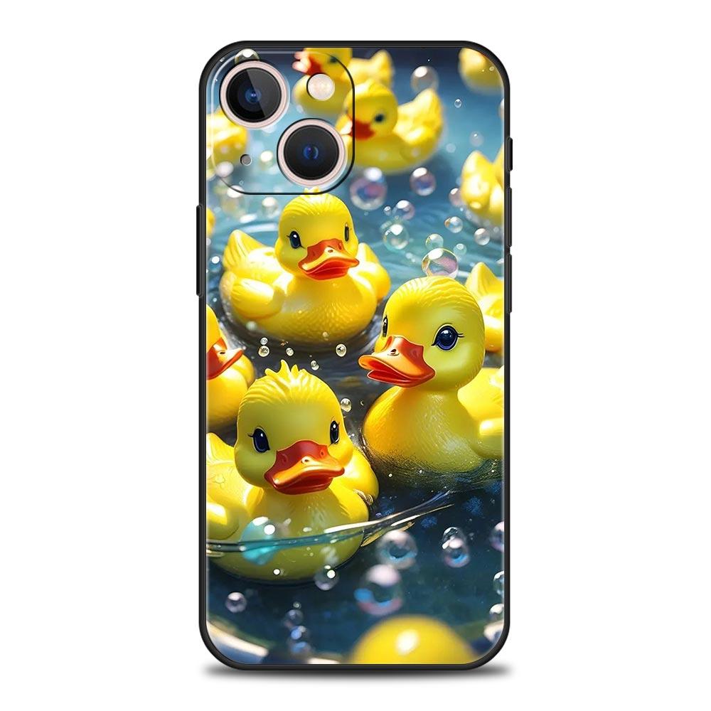 Cartoon Duck Phone Case Cover for iPhone 17 16 15 14 13 12 Pro Max 11 Pro Max 17 AIR Plus Shockproof Soft TPU Shell Fundas Capas