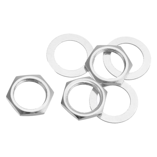 

uxcell Guitar Nuts and Washers, 3/8 Guitar Input/Output Jack Socket Nuts, Silver, for Guitars and Basses, 3-Pack