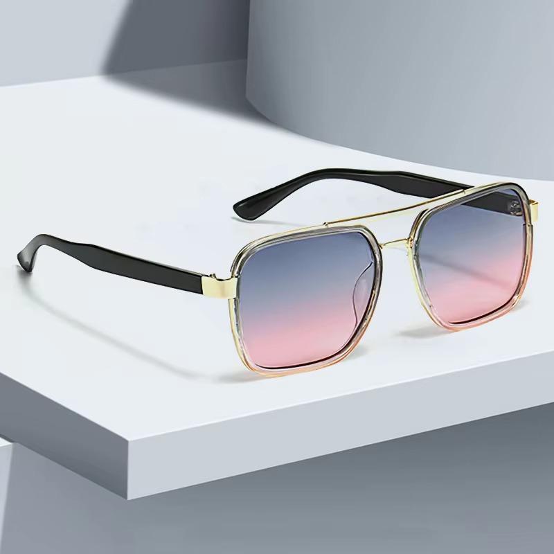 Nicht polarisierte Europa und Amerika Mode Sonnenschutz Lichtblockierende Sonnenbrille Herren Damen Quadratische Bequeme Brille