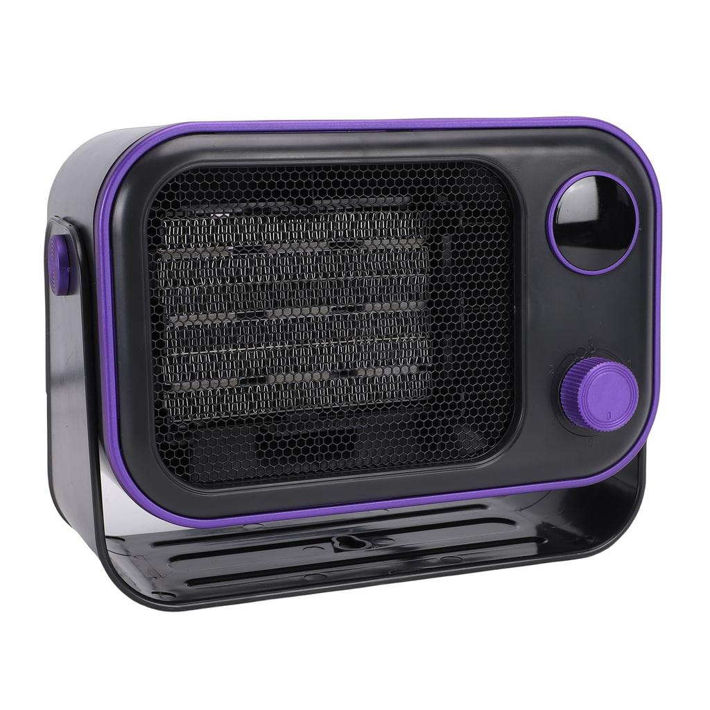 Desktop Heater Quiet Quick Heating   Ceramic Heater with 2 Speed Setting Tip Over Overheating Prevention for Indoor 1200W