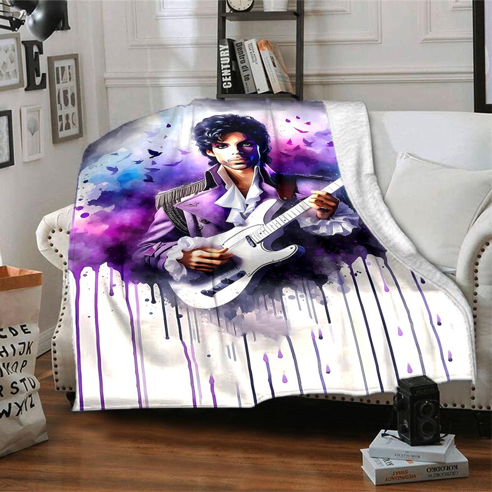 1pc Prince2 Blanket, Gift, for Men and Women, Soft Blanket, Good for Sofa Bed Couch Travel, Lightweight Flannel Blanket