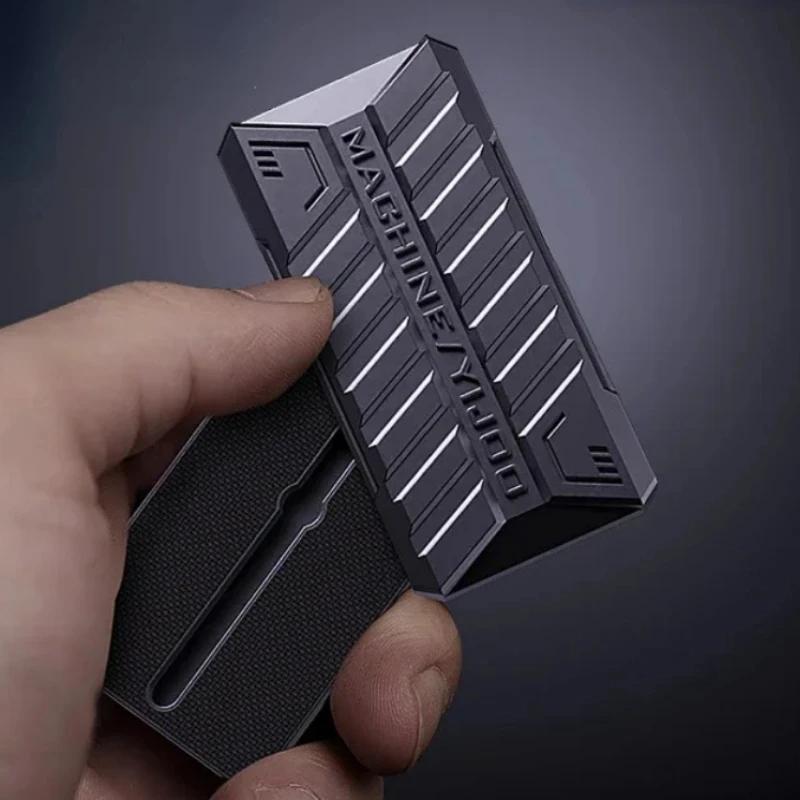 Mechanical Metal Slider Fidget Magnetic Push Card Pushing Plate Edc Relieve Stress Relief Sensory Toy Fingertip Anti Anxiety