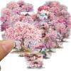 50PCS Watercolor Peach Tree Stickers Restaurant Stationery DIY Handmade Scrapbooking Cool Cafe Room Living Creative Sticker