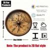 Vintage Nautical Compass Wall Decor Aluminum Metal Art Plaque Round 8x8 Inch Detailed Map Home Office Decoration