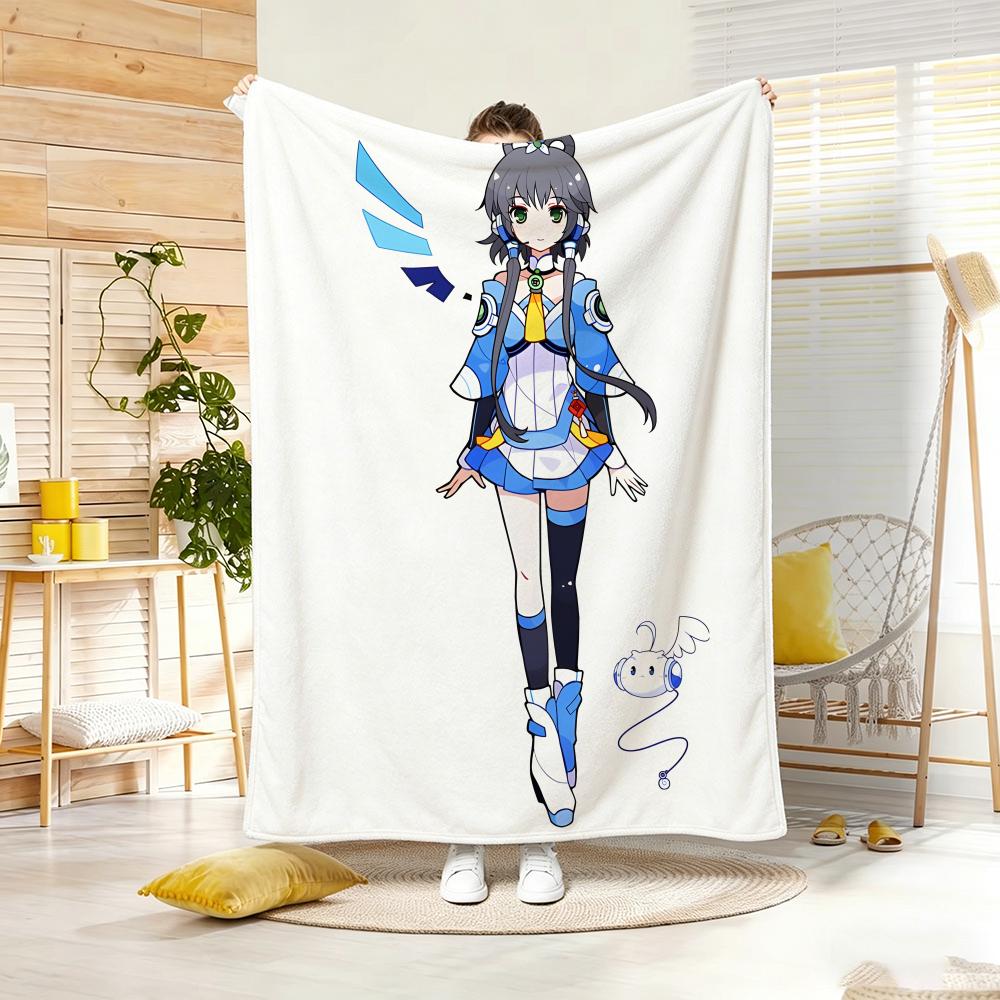 Anime Character L-LuoS TianyiS Throw Soft Warm Throw Blanket for Bedroom Living Room Bed Travel Camping Picnic Gift