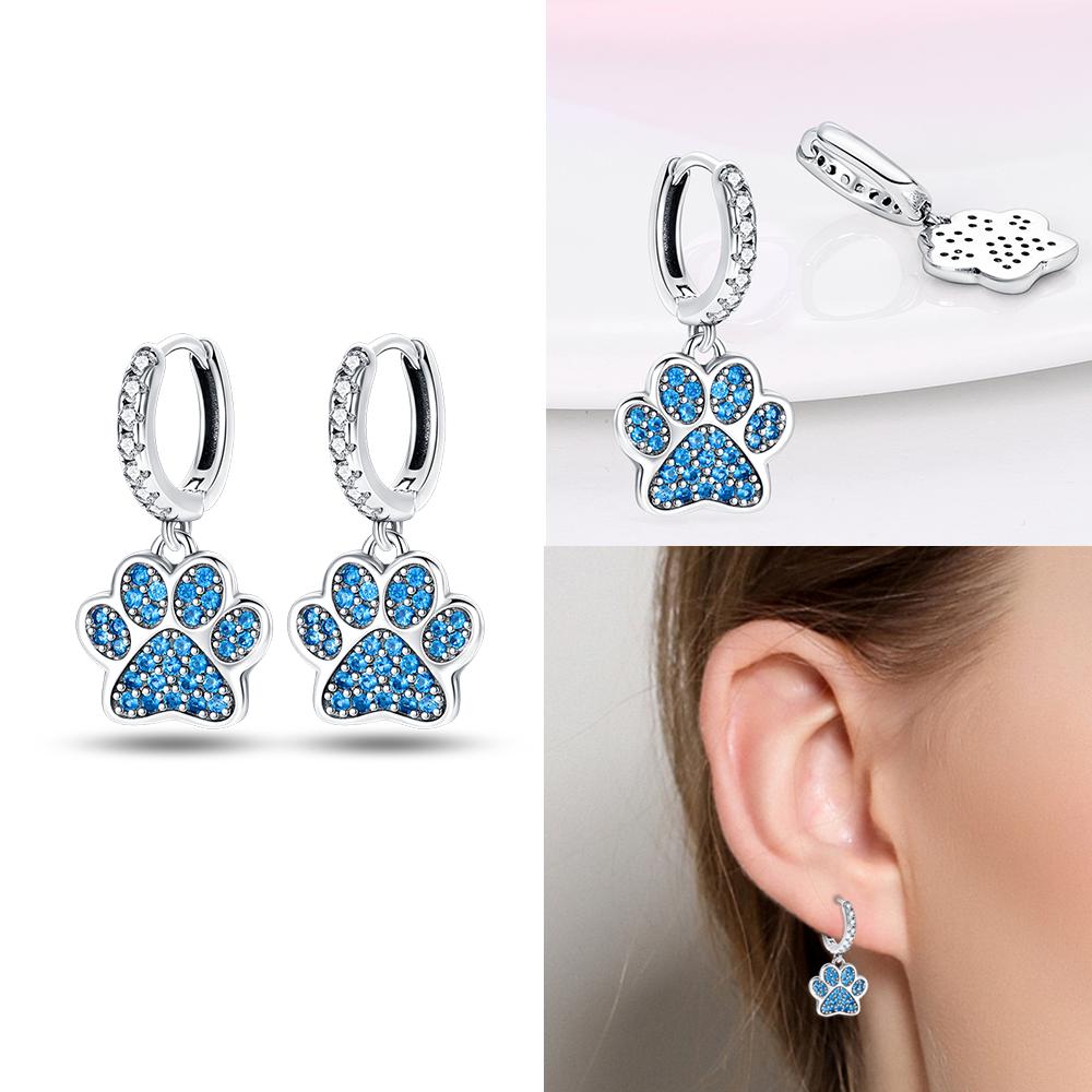 Hoop Earrings 925 Silver Certified Red Bow Heart Zircon Stud Earrings Lady's Anniversary Gift Luxury Jewelry