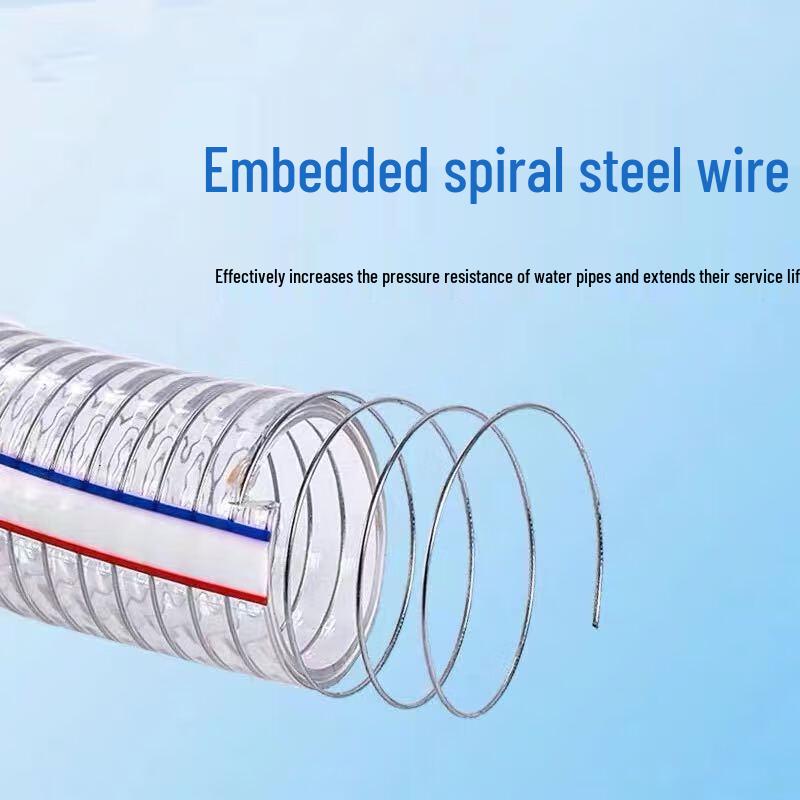 Heavy-Duty PVC Steel Wire Reinforced Transparent Hose 1 inch (25mm ID)