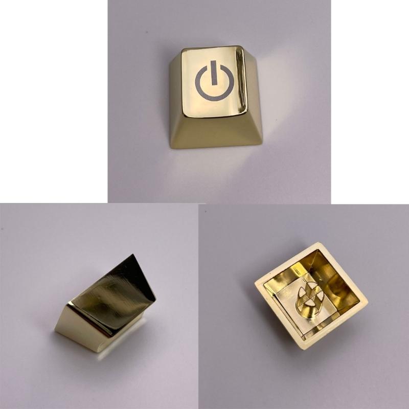 Zinc Alloy Keycap Metal ESC Keycap with Engraved Power Switching Sign For Mechanical Keyboards Customization