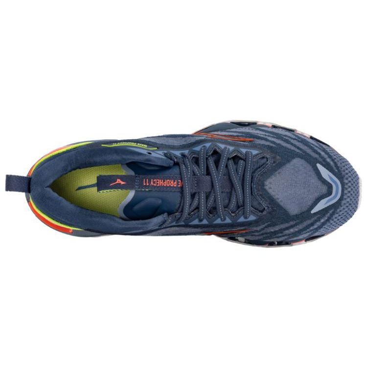 Mizuno Prophecy 11 Cushioning Durable Low-Top Running Shoes Unisex Sneaker Gray Orange J1GC220081