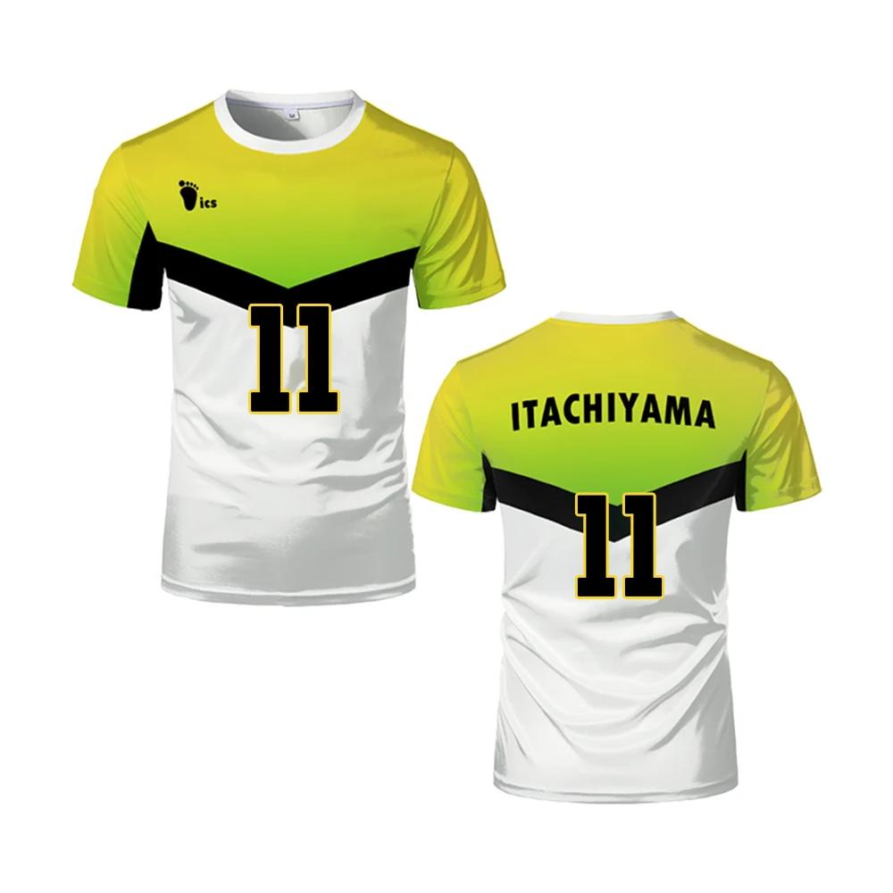 Japanese Anime Haikyuu Jersey Itachiyama Institute Kiyoomi Sakusa Fans Cosplay Tops Sports Gym Tees