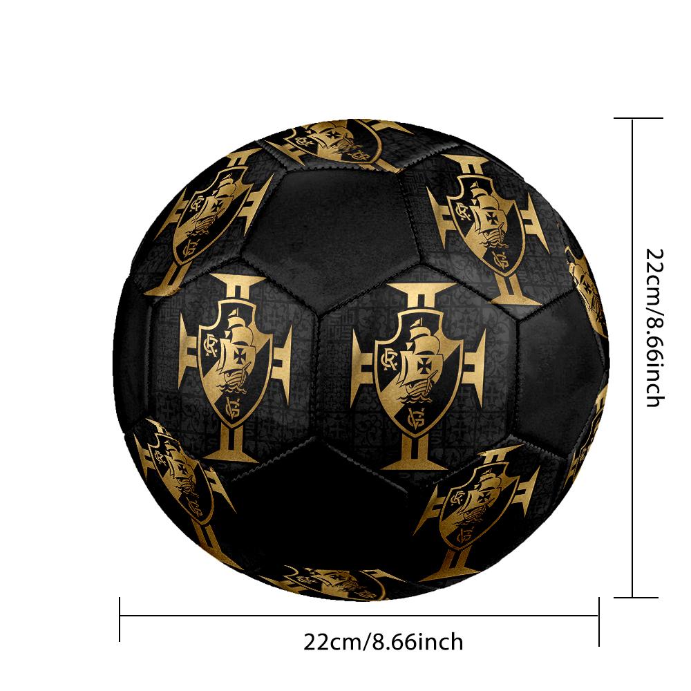 CR Vasco da Gama Soccer Ball, colorful, suitable for all ages, machine-stitched, PVC material, competition grade, durable and high bounce