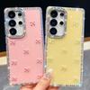 Samsung Galaxy A57 Glitzer Strass Schleife Handyhülle