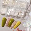 Yousheng 1Box Manicure Decoration Stylish Compact Wide Application Colored Shell Stones Nail Decoration for Phone Case