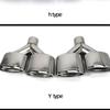 Stainless Steel H-Type Muffler Tip for Mercedes-AMG W204 C-Class Quad Exhaust.