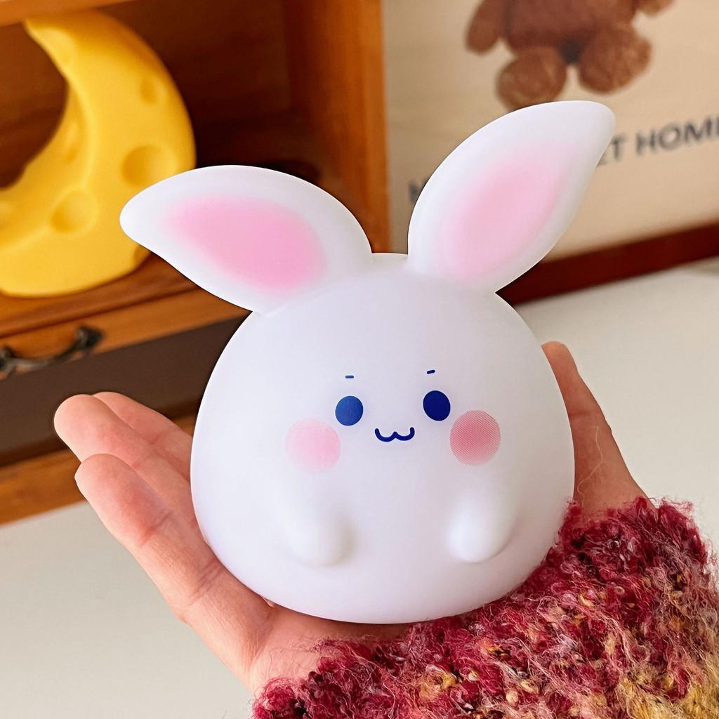 Cute Cartoon Rabbit Moon Night Light Student Bedroom Bedside Decoration Table Lamp Atmosphere Light