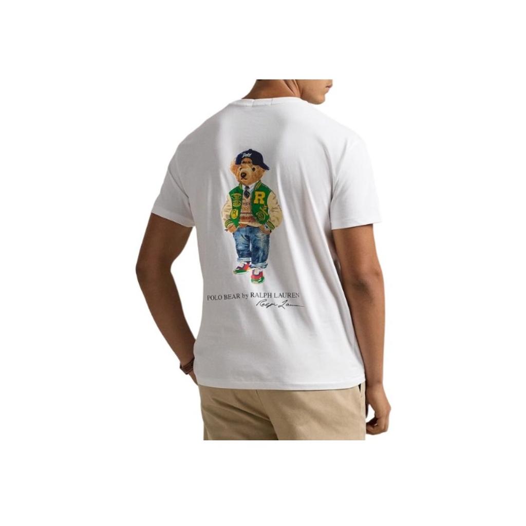 Polo Ralph Lauren Bear Graphic Crew Neck Short Sleeve T-Shirt Men T-Shirt White MNPOTSH1N822454-100