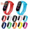 Fashion Sports Bracelet with LED Display, Rounded Dial, Adjustable Silicone Strap, Digital Watch